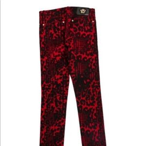 Authentic Versace - Animal print straight leg pant